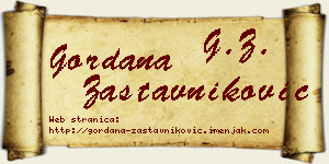 Gordana Zastavniković vizit kartica